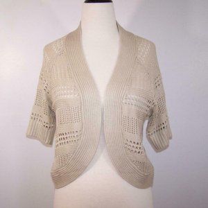 Liz Claiborne Beige Knit Shrug
